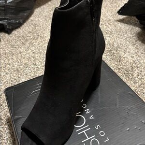 Fashion Nova Black Heeled Boots